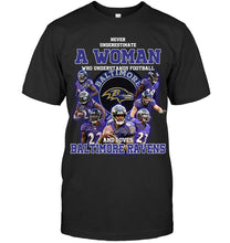 Load image into Gallery viewer, Woman Loves American Football And Baltimore Ravens Gift For Fans Mug