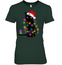 Load image into Gallery viewer, Cat Merry And Bright New Ladies Tee