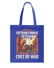Load image into Gallery viewer, Veteran Cost Of War Gift For Soldier T-Shirt Basketweave Tote Bag