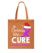 Load image into Gallery viewer, My Christmas Wish Is A Cure Basketweave Tote Bag