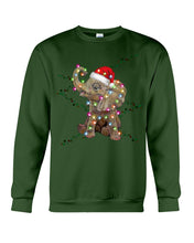 Load image into Gallery viewer, Elephant Color Light Christmas Gift Tee Sweatshirt