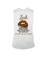 Load image into Gallery viewer, Leah A Mouth She Can't Control Quote Name T-Shirt Unisex Long Sleeve