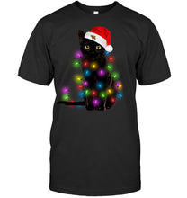 Load image into Gallery viewer, Cat Merry And Bright New Guys Tee