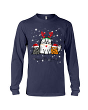 Load image into Gallery viewer, Merry Fluffmas Cute Cats Gift For Cat Lovers Unisex Long Sleeve