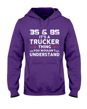 Load image into Gallery viewer, 3S And 8S Trucker Lovers Black T-Shirt Hoodie