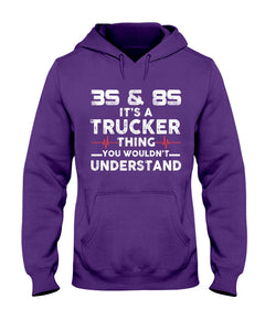 3S And 8S Trucker Lovers Black T-Shirt Hoodie