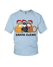 Load image into Gallery viewer, Santa Claws Funny Gift Christmas Gift For Cat Lovers Youth Tee