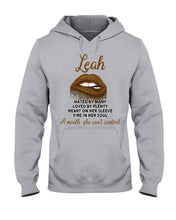 Load image into Gallery viewer, Leah A Mouth She Can't Control Quote Name T-Shirt Hoodie