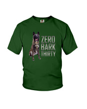 Load image into Gallery viewer, K9 Dog Hero Zero Bark Thirty Youth Tee