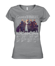 Load image into Gallery viewer, Game Of Throne Autograph 8 Years Anniversary T-Shirtr Ladies V-Neck