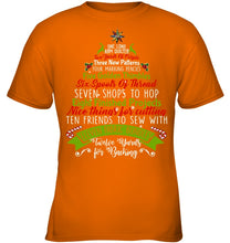 Load image into Gallery viewer, Christmas Tree Eleven Fabric Bundles T-Shirt Youth Tee