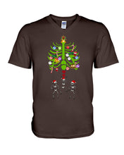 Load image into Gallery viewer, Merry Christmas Funny Dancing Skeleton Guys V-Neck