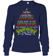 Load image into Gallery viewer, Christmas Tree Eleven Fabric Bundles T-Shirt Unisex Long Sleeve