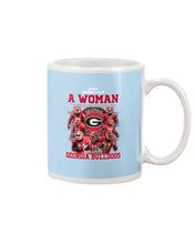 Load image into Gallery viewer, A Woman Loves Georgia Bulldogs Custom Tee Mug