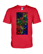 Load image into Gallery viewer, Hummingbird Cosmic Light Color Black T-Shirt Guys V-Neck