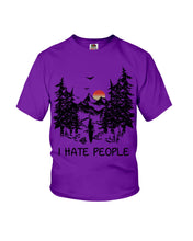 Load image into Gallery viewer, I Hate People Printing T-Shirt Youth Tee