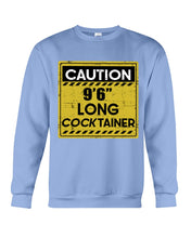 Load image into Gallery viewer, Caution 9&#39;6&#39;&#39; Long Cocktainer Black T-Shirt Sweatshirt