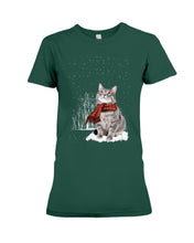 Load image into Gallery viewer, Cute Cat Christmas Gift For Cat Lovers Custom T-Shirt Ladies Tee