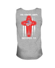 Load image into Gallery viewer, God Country Corps Semper Fi Black T-Shirt Unisex Tank Top