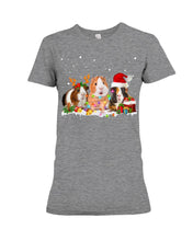 Load image into Gallery viewer, Cute Guinea Pigs Christmas Gift For Guinea Pigs Lovers Ladies Tee