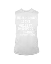 Load image into Gallery viewer, Intelligence Is The Ability To Adapt To Change Stephen Hawking Quote Unisex Long Sleeve