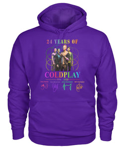 24 Years Of Coldplay Black T-Shirt Hoodie