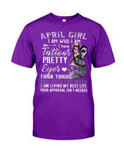Load image into Gallery viewer, Tattoos Pretty Eyes Gift For April Girl T-Shirt Guys Tee