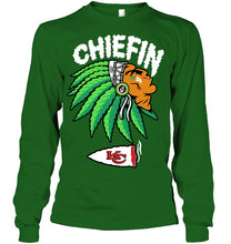 Load image into Gallery viewer, Chiefin Kansas City Chiefs Gift For Fans T-Shirt Unisex Long Sleeve