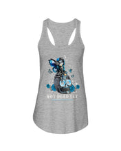 Load image into Gallery viewer, Diabetes Awareness Skull Custom Graphic Tee Ladies Flowy Tank