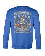 Load image into Gallery viewer, Heavy Equipment Operator Black T-Shirt Sweatshirt