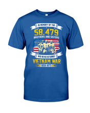 Load image into Gallery viewer, Vietnam Veteran 58.479 Vietnam War T-Shirt Guys Tee