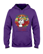 Load image into Gallery viewer, Santa Claus Beer Gift For Christmas Black T-Shirt Hoodie