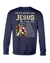 Load image into Gallery viewer, Jesus August My God Horoscope Black T-Shirt Sweatshirt