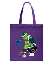 Load image into Gallery viewer, Grinch Green Bay Packers Funny Tee Basketweave Tote Bag
