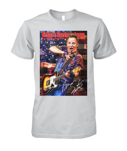 Bruce Springteen Gift For Guitar Fans Black T-Shirt Guys Tee