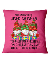 Load image into Gallery viewer, Swedish Christmas Gnome Cute Gift Tee Pillow Cover