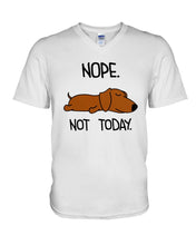 Load image into Gallery viewer, Dachshund Nope Not Today For Dachshunds Lovers Guys V-Neck