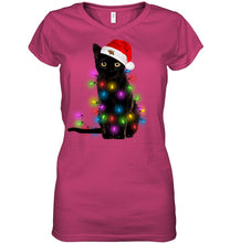 Load image into Gallery viewer, Cat Merry And Bright New Ladies V-Neck