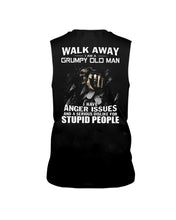 Load image into Gallery viewer, Grumpy Old Man Anger Issue For Stupid People Black T-Shirt Unisex Long Sleeve