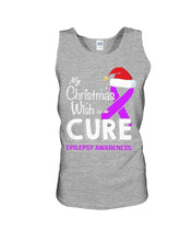 Load image into Gallery viewer, Epilepsy Awareness - My Christmas Wish Is A Cure Unisex Tank Top