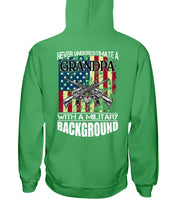 Load image into Gallery viewer, Never Underestimate A Grandpa Black T-Shirt Hoodie