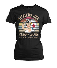 Load image into Gallery viewer, Steelers Girl Classy Sassy T-Shirt Ladies Tee