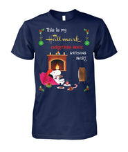 Load image into Gallery viewer, Snoopy Hallmark Christmas Movie Writing Shirt Guys Tee