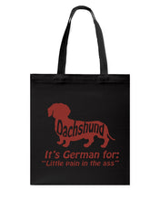 Load image into Gallery viewer, Dachshund German Shirt For Dachshunds Dog Lovers Basketweave Tote Bag