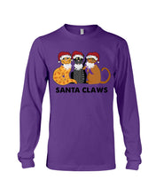 Load image into Gallery viewer, Santa Claws Funny Gift Christmas Gift For Cat Lovers Unisex Long Sleeve