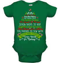 Load image into Gallery viewer, Christmas Tree Eleven Fabric Bundles T-Shirt Baby Onesie