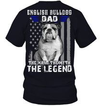 Load image into Gallery viewer, English Bulldog  - The Man - The Myth - The Legend Black T-Shirt Guys V-Neck