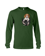 Load image into Gallery viewer, Beagle In The Pocket Funny T-Shirt Unisex Long Sleeve