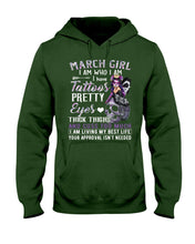 Load image into Gallery viewer, Tattoos Pretty Eyes Gift For March Girl T-Shirt Hoodie