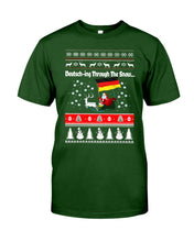 Load image into Gallery viewer, Deutsching Through The Snow German Christmas Funny Tee Guys Tee